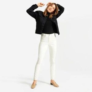 Everlane High Rise Skinny Ankle Off White Denim Jeans 25